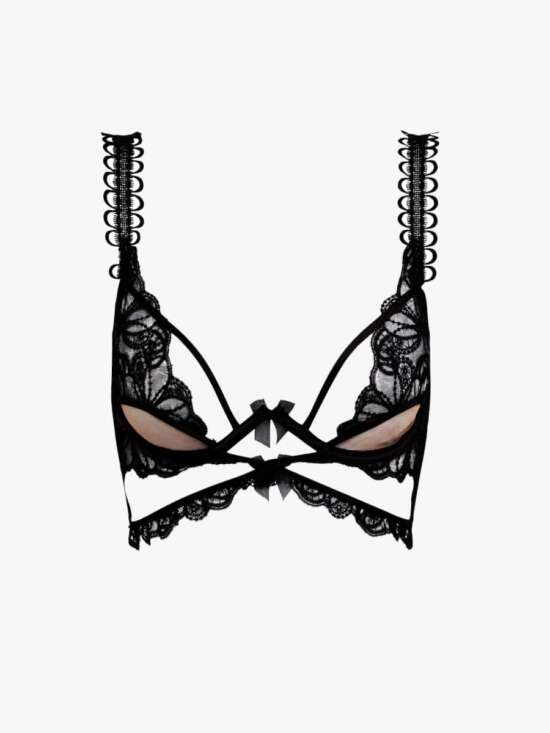 Swirly Floral Embroidered Bra