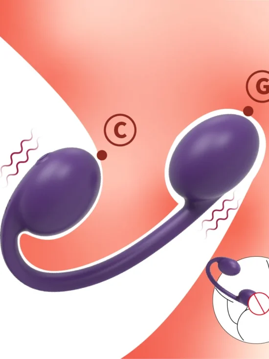 Odeco Custom C-Shaped Double Ball Strong Dual Vibration Remote Control Sex Toys Vibrating Egg Rechargeable Wearable Vibrator