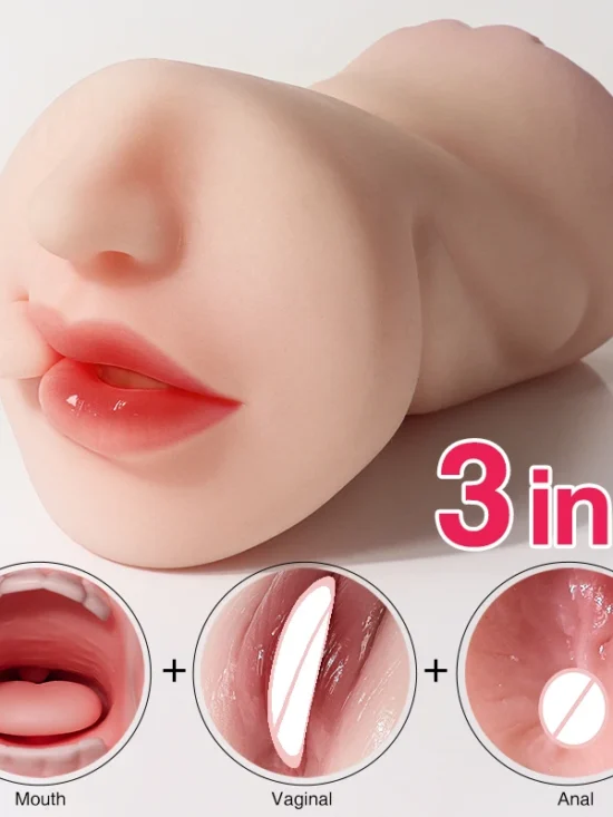 OEM   Newest 3in1male Masturbator Cup for Man Vagina Realistic Sex Toy for Men Sex Toys Massager for Men Adult Shop